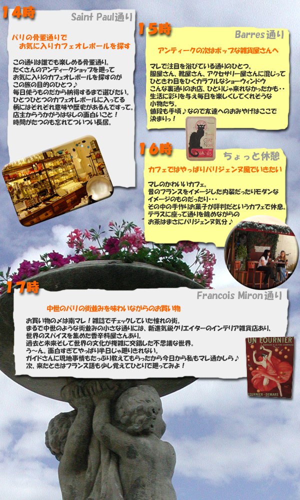 パリ雑貨屋さん巡り参考プラン